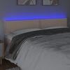 vidaXL Testiera Cappuccino a LED 180x5x78/88 cm in Similpelle
