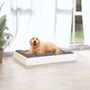 vidaXL Cuccia per Cani Bianca 71,5x54x9 cm in Legno Massello di Pino