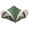 vidaXL Tenda Tipi con tetto Verde 18 Persone Poliestere e Acciaio