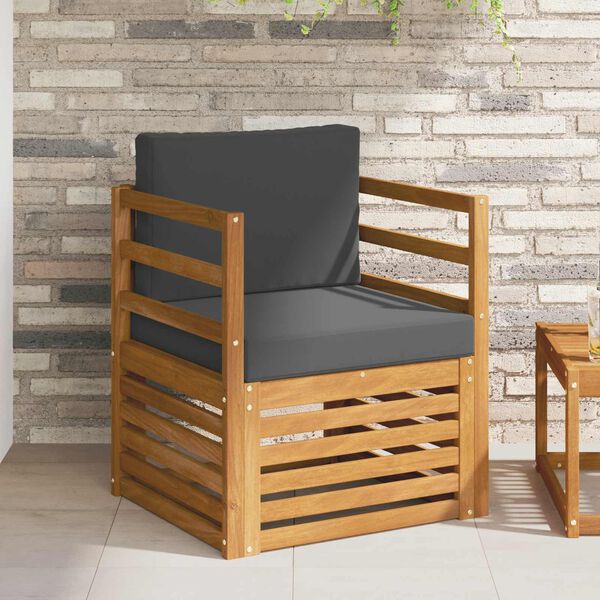 vidaXL Set di divani da esterno Legno di Acacia Massello e Poliestere