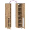 vidaXL Credenza 2 pcs Rovere artigianale Legno multistrato