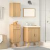 vidaXL Set di mobili per il bagno 3 pcs Marrone Legno massello di pino