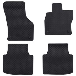 vidaXL Tappetino per Auto 4 pcs Nero Gomma