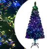 vidaXL Albero di Natale con Supporto Verde 180 cm in Fibra Ottica