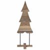 vidaXL Albero di Natale Marrone 120 cm Legno massello di teak