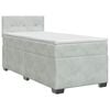 vidaXL Letto box spring con materasso Grigio Chiaro 90 x 200 cm