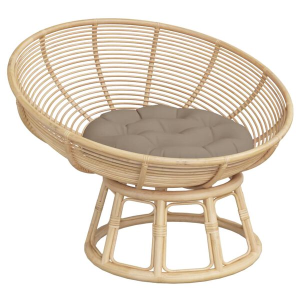 vidaXL Cuscino Rotondo Tortora &Oslash; 60x11 cm in Tessuto Oxford