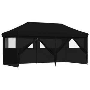 vidaXL Tenda Party 292 x 580 x 315 cm Nero Tessuto Oxford