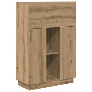 vidaXL Scrivania Rovere artigianale Legno ingegnerizzato