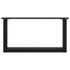 vidaXL Gambe per Tavolino da Caff&egrave; a Forma di U 2 pz Nere 70x(30-31) cm Acciaio