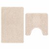 vidaXL Set di tappetini antiscivolo per il bagno 2 pcs Crema PP
