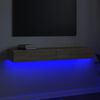 vidaXL Mobile Porta TV con Luci LED Rovere Sonoma 120x35x15,5 cm