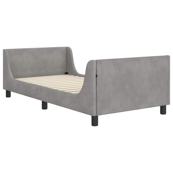 vidaXL Struttura letto bambini con testata Grigio chiaro 80 x 200 cm