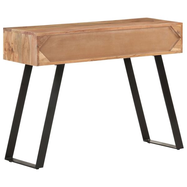 vidaXL Tavolo Consolle 100x35x76cm in Massello d'Acacia con Bordi Vivi