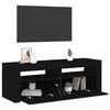 vidaXL Mobile Porta TV con Luci LED Nero 120x35x40 cm