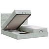 vidaXL Letto ottomano con materasso 2 pz Grigio Chiaro Velluto