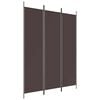 vidaXL Divisorio a 3 Pannelli Marrone 150x200 cm in Tessuto