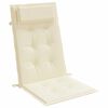 vidaXL Cuscini per Sedia con Schienale Alto 4 pz Crema Tessuto Oxford