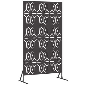 vidaXL Schermo per Privacy 100 x 50 x 180 cm Acciaio Nero