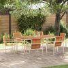 vidaXL Set da Pranzo per Giardino 7 pcs Legno di Acacia Massello