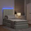 vidaXL Letto con contenitore e LED Grigio chiaro 90 x 200 cm Velluto