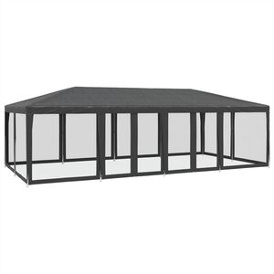 vidaXL Tenda per Feste con 12 Pareti in Rete Antracite 8x4 m in HDPE