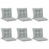 vidaXL Cuscini Sedia Schiena Bassa 4 pz Grigio M&eacute;lange 100x50x7 cm