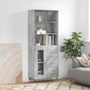 vidaXL Credenza Grigio Cemento 69,5x34x180 cm in Legno Multistrato