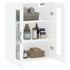 vidaXL Mobile a Parete Bianco Lucido 69,5x34x90 cm Legno Multistrato