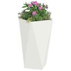 vidaXL Fioriera 2 pcs Bianco 40 x 40 x 75 cm Acciaio