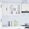 vidaXL Pensile da Cucina con Porta in Vetro Kalmar Bianco Truciolato