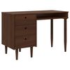 vidaXL Scrivania BILBAO Caramello scuro 114 x 53 x 75 cm