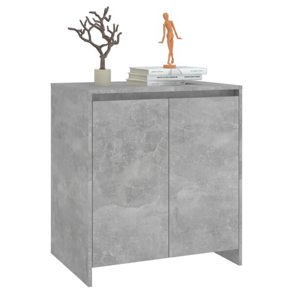 vidaXL Credenza Grigio Cemento 70x41x75 cm in Legno Multistrato