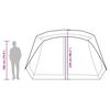 vidaXL Tenda Campeggio 10 Persone Verde Rilascio Rapido Impermeabile