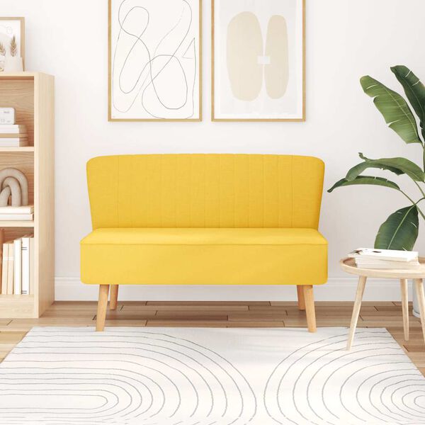 vidaXL Divano in Tessuto 117x55,5x77 cm Giallo