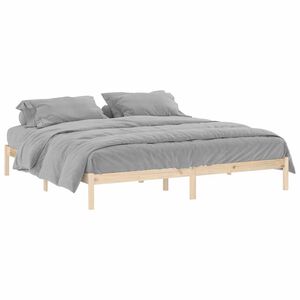 vidaXL Giroletto senza Materasso 193x203 cm in Legno di Pino King