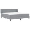 vidaXL Letto a molle con materasso Grigio chiaro 180 x 200 cm Tessuto