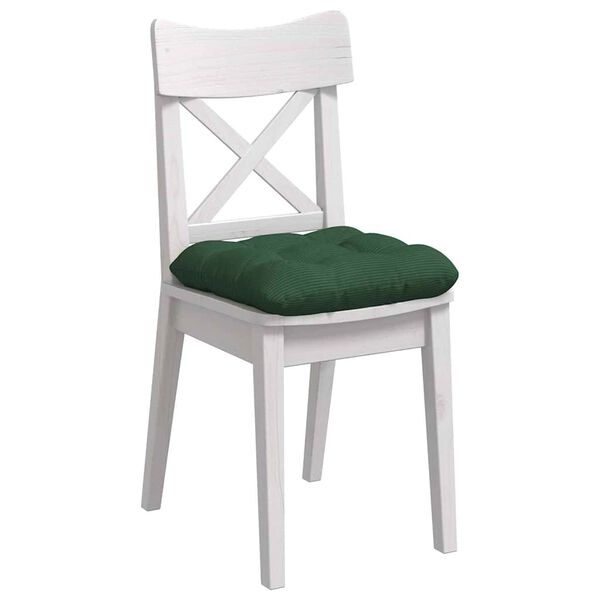 vidaXL Cuscini per Seduta 4 pcs Verde Scuro 40 x 40 cm