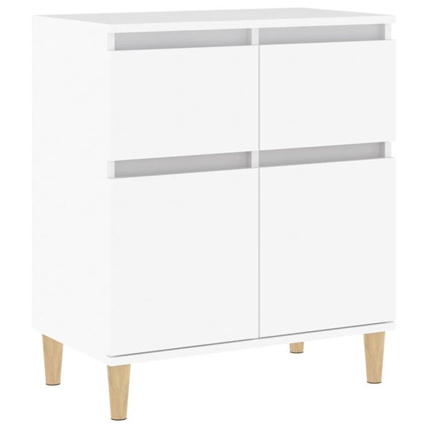 vidaXL Credenza Bianca 60x35x70 cm in Legno Multistrato