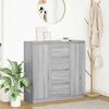 vidaXL Credenza con Cassetti Grigio Sonoma 100,5x35x98,5 cm Truciolato