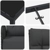 vidaXL Set da Pranzo per Giardino con cuscino 9 pcs Nero polyrattan