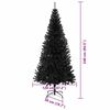 vidaXL Albero di Natale con 300 LED con supporto Nero 240 cm PVC
