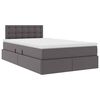 vidaXL Letto con Contenitore Grigio 120 x 190 cm Pelle Sintetica