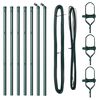 vidaXL Palo della recinzione 7 pcs Verde Acciaio
