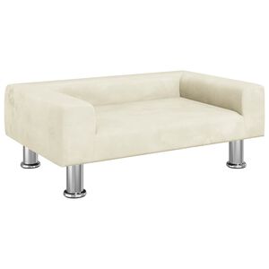 vidaXL Divano per Bambini Crema 70x45x26,5 cm in Velluto