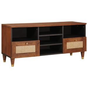 vidaXL Mobile TV Marrone 100 x 33,5 x 46 cm Legno di mango massello