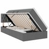 vidaXL Letto con contenitore LED e materasso Grigio Scuro 90 x 200 cm