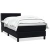 vidaXL Giroletto a Molle con Materasso Nero 90x220 cm in Velluto