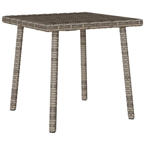 vidaXL Tavolino da Giardino Rettangolare Grigio 40x40x37 cm Polyrattan
