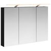 vidaXL Mobiletto per specchio da bagno Rovere Nero 100 x 14,5 x 70 cm
